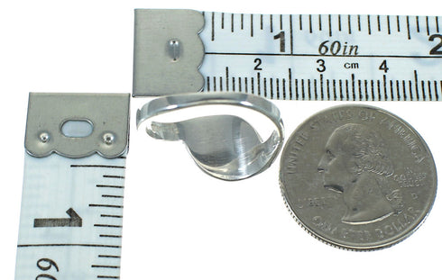 Sterling Silver Southwest Turquoise Inlay Jewelry Ring Size 6-1/4 AX92218